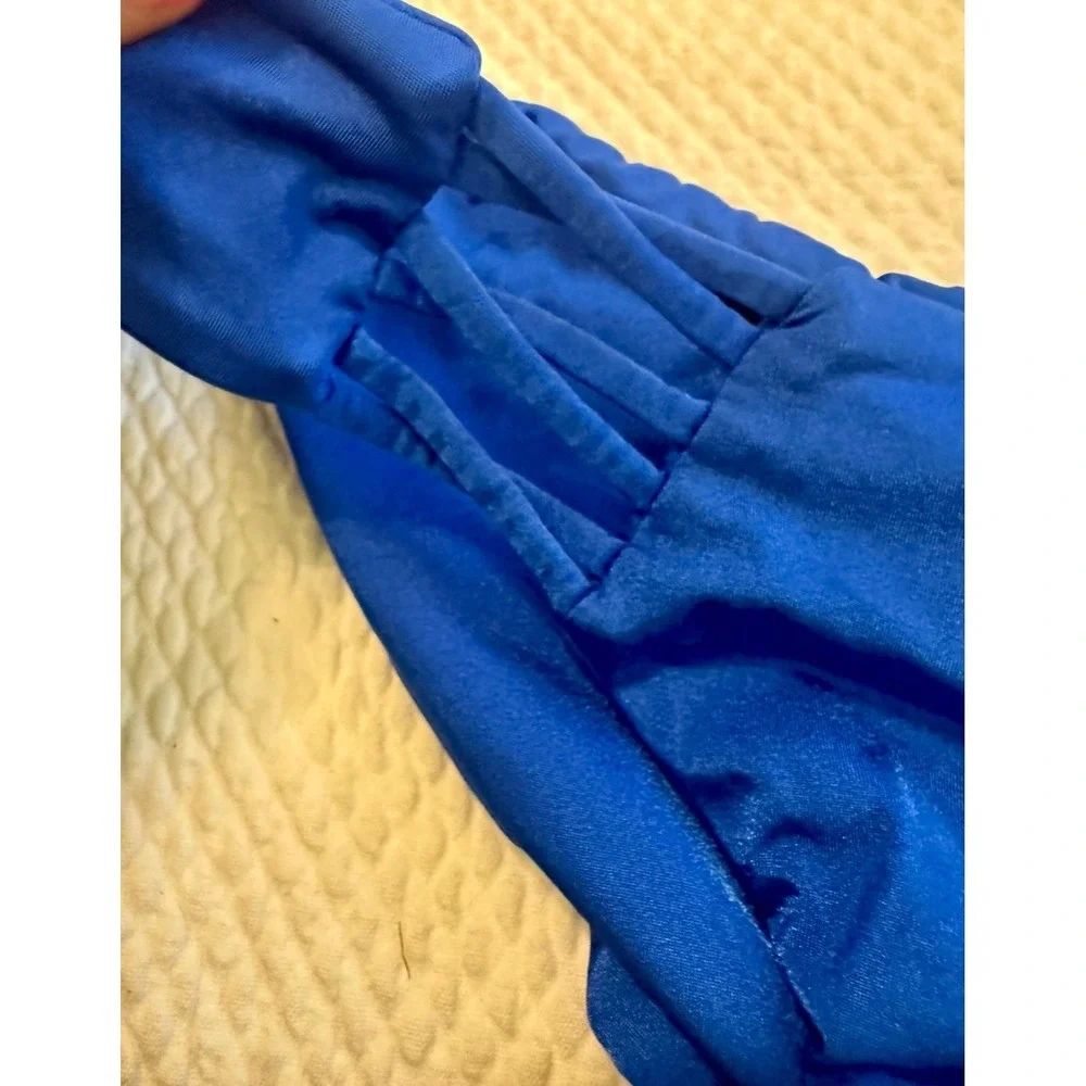 Beach Bunny Swimwear Bikini Bottoms‎ XL Blue New With Tags Strappy Sexy